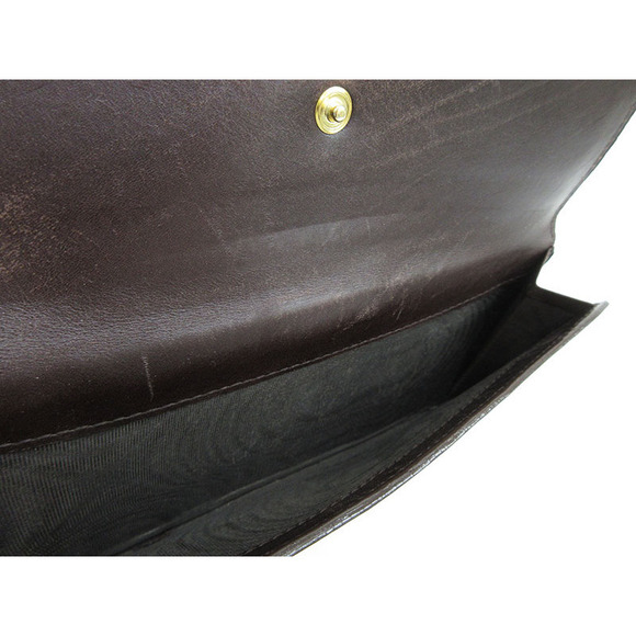 Prada Logo Double Hook Bifold Wallet Brown Jacquard - Picture 12 of 12